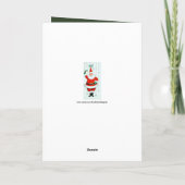 Retro Vintage Kerstman Aanpasbare kaart (Achterkant)