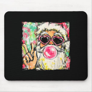Retro Vintage Kerstman Bubble Gum Nk Singles Kerst Muismat