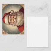 Retro vintage kerstman notitiekaartje (Voorkant / Achterkant)