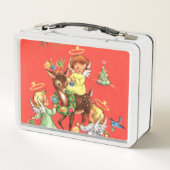 retro vintage Kerstmis Angels Holiday (Achterkant)