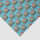 retro vintage Kerstmis Angels Holiday Tissuepapier (Detail)