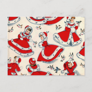 Retro vintage Kerstmis Feestdagenkaart