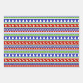 Retro Vintage-kerstpatroon Inpakpapier Vel (Voorkant 3)