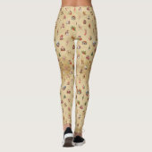 Retro Vintage-kerstpatroon Leggings (Achterkant)