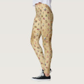 Retro Vintage-kerstpatroon Leggings (Links)