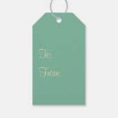 Retro Vintage-kerstsierpatroonroze Cadeaulabel (Achterkant)