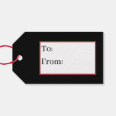 retro vintage kerstsnowman cadeaulabel (Achterkant Horizontaal)