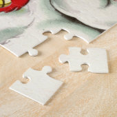 retro vintage kerstsnowman Holiday Legpuzzel (Zijkant)