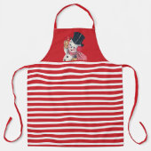 retro vintage kerstsnowman Holiday Schort (Voorkant)