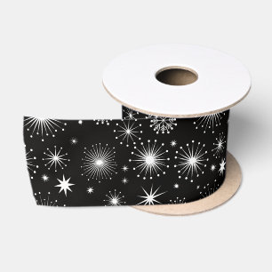 Retro Vintage Kerststerren & Sneeuwvlokken Lint