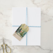 Retro Vintage Kersttrio Stijl J Cadeaulabel (Met Touw)