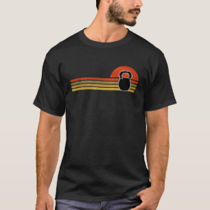Retro Vintage Kettlebell Grappige Workout Fan T-shirt