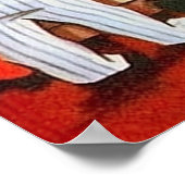 Retro vintage kinder kerstfeestdag poster (Hoek)