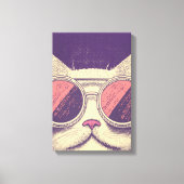 Retro Vintage Kitty Canvas Afdruk (Voorkant)