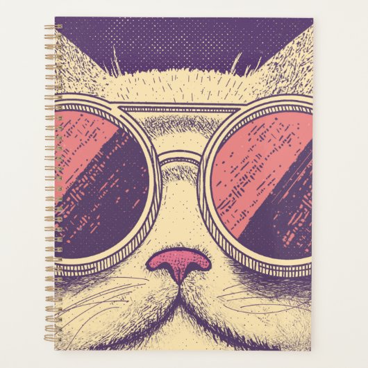 Retro Vintage Kitty Planner (Voorkant)