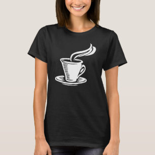 Retro Vintage Koffiekopje Schotel Grafisch Ontwerp T-shirt