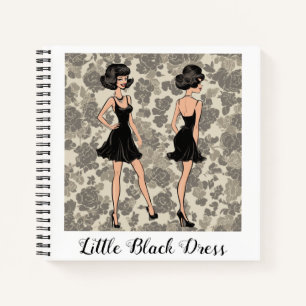 Retro Vintage LBD Little Black Robe Mode Journal