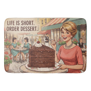 Retro Vintage Leven is Kort Bestel Dessert Ontwerp Badmat