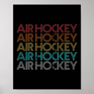 Retro Vintage Lucht Hockey  Poster