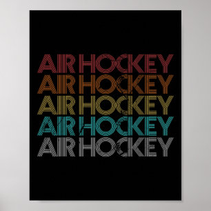 Retro Vintage Lucht Hockey Poster