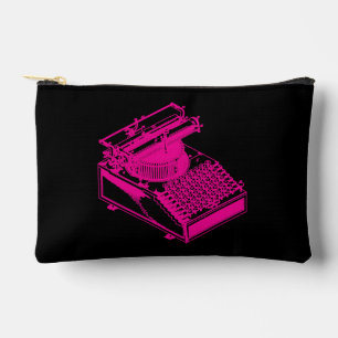 Retro Vintage Magentakleurige Schrijfmachine Illus Etui