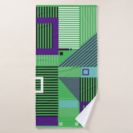 Retro vintage memphis style mode motif. Illus (Serviette de bain)