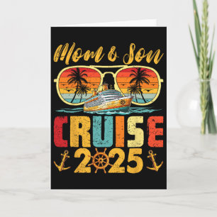 Retro Vintage Moeder En Zoon Cruise 2025 Mama Moed Kaart