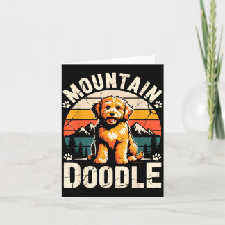 Retro Vintage Mountain Doodle Dog Lovers Outdoor Kaart