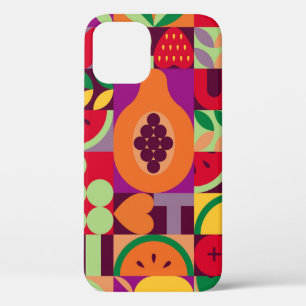 retro-vintage naadloos patroon. Abst iPhone 12 Hoesje