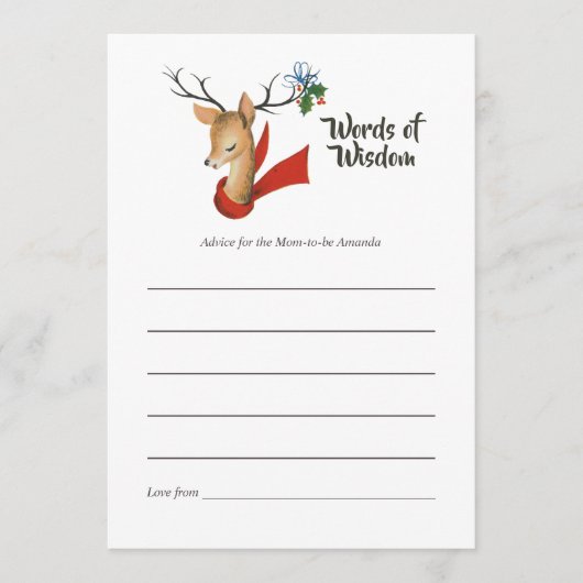 Retro Vintage Noël Baby shower Maman Conseil (Devant)