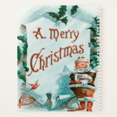 Retro Vintage Noël Cool Père Noël Salutation (Dos)