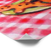 Rétro vintage Noël fille cuisson poster de vacance (Coin)