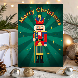 Retro Vintage Notenkraker Magisch Kerstfeest Feestdagen Kaart
