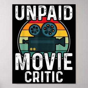Retro Vintage Onbetaalde Filmrecensent Film Biosco Poster