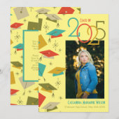 Retro Vintage Photo Graduation Faire-part (Devant / Derrière)