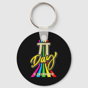 Retro Vintage Pi-dag 3.14 Grappige Wiskunde Geek W Sleutelhanger