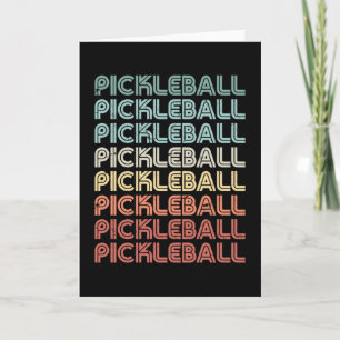 Retro Vintage Pickleball Speler Cadeau Kaart