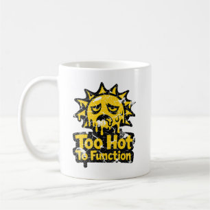 Retro Vintage Pixel Zon Versleten Zomerhitte Koffiemok
