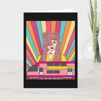 Retro Vintage Railroad Kaart