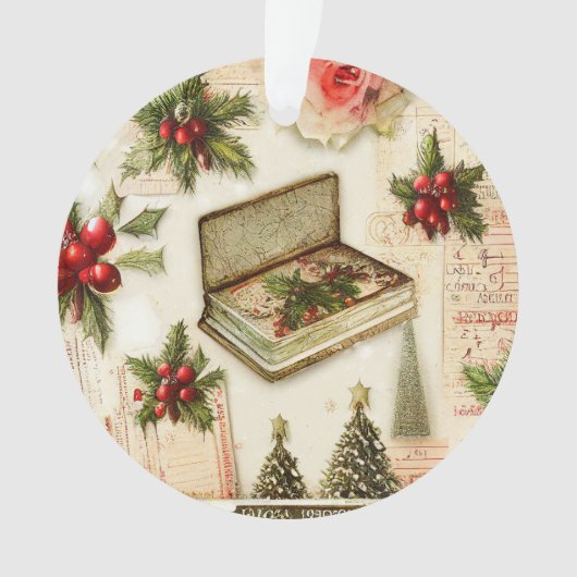 Retro Vintage Red Green Holiday Noël (devant)