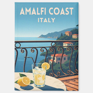 Retro Vintage Reis Amalfi Kust Italië Landschap Magneet
