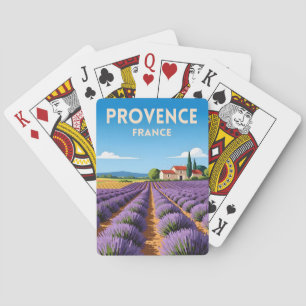 Retro Vintage Reis Provence Frankrijk Landschap Pokerkaarten