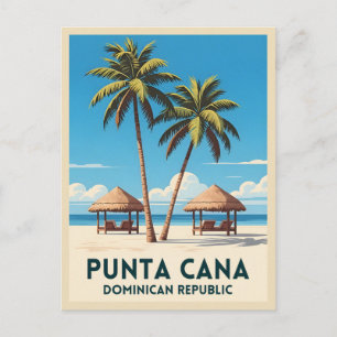 Retro Vintage Reis Punta Cana Dominicaanse Republi Briefkaart
