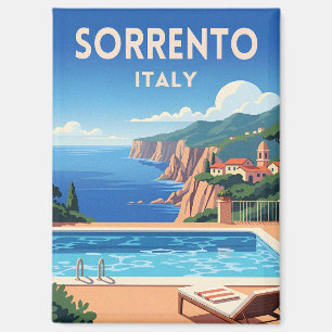 Retro Vintage Reis Sorrento Italië Kust Scenerie Magneet