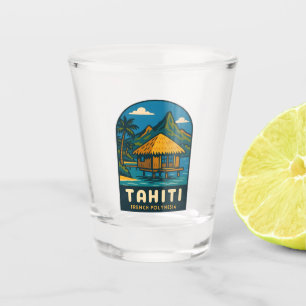 Retro Vintage Reis Tahiti Frans-Polynesië Strand Shot Glas