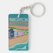 Retro vintage reissouvenir Brighton Australië Sleutelhanger (achterkant)