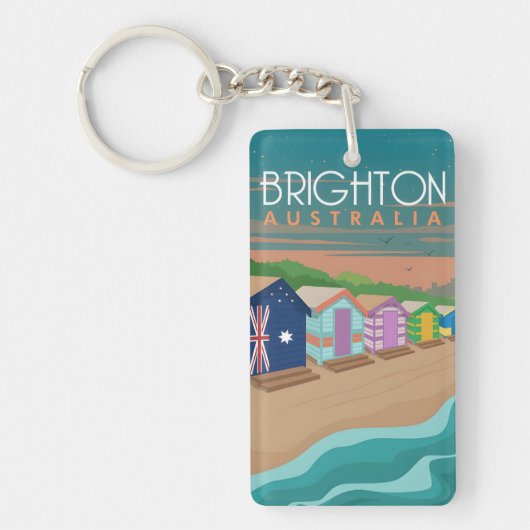 Retro vintage reissouvenir Brighton Australië Sleutelhanger (Voorkant)