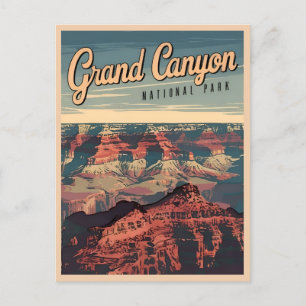 Retro Vintage Reizen Grand Canyon Schilderachtig L Briefkaart