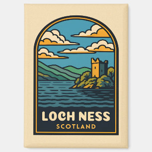 Retro Vintage Reizen Loch Ness Schotland Castle Magneet