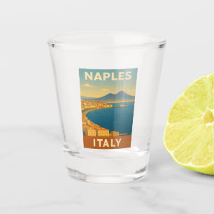 Retro Vintage Reizen Napels Italië Schilderachtig  Shot Glas